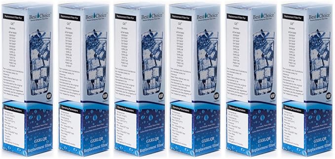 BCF78 Compatible with GE GXRLQR Certified Refrigerator Replacement Cartridge Fits GXRLQ, GX1S50, GXSTQ, GXRLOR SmartWater Twist and Lock Inline Filter (6-Pack)