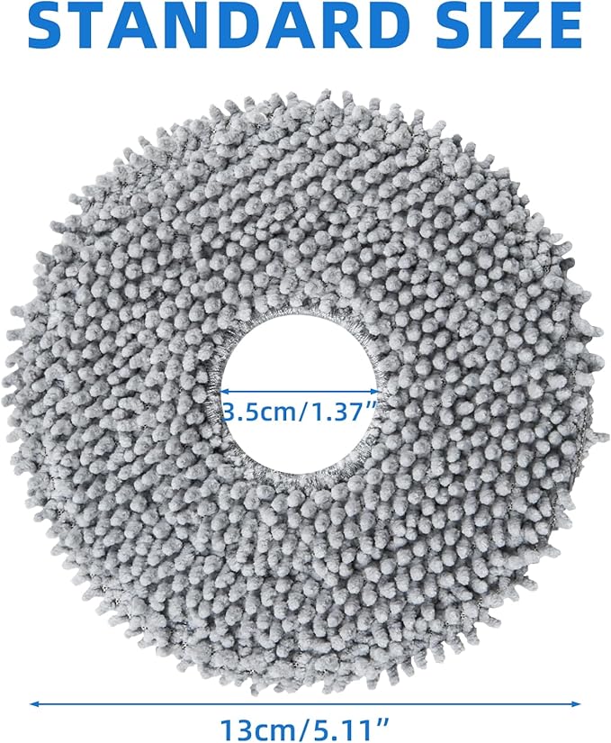 8 Pack Mop Pads for Roborock QV 35A/Saros 10R/Q Revo/Qrevo S/Qrevo Pro/Qrevo Plus/Qrevo Master/Qrevo Slim/Qrevo Curv/Qrevo Edge Robot Vacuum Cleaner, Spin Cleaning Pads Replacement Accessories Set
