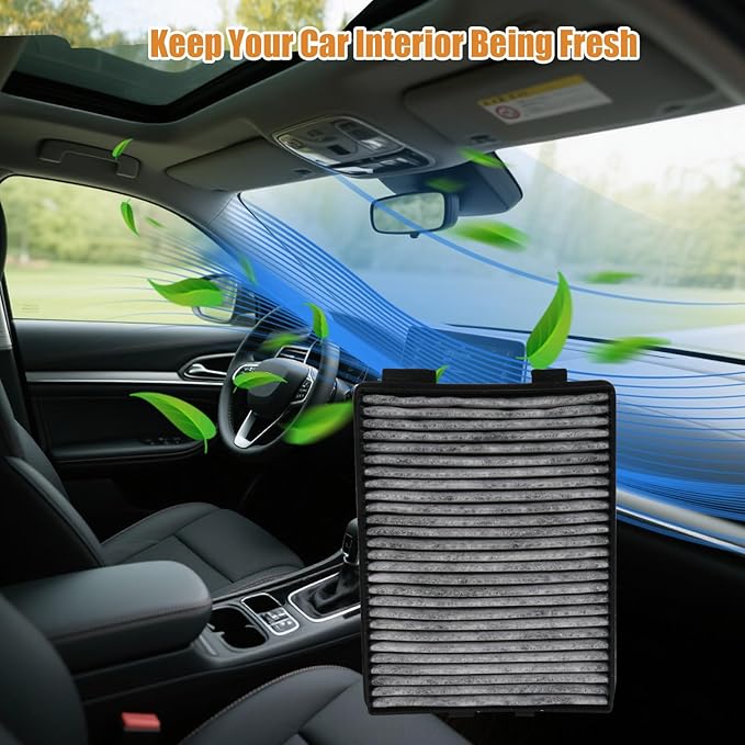 Air & Cabin Filter Cabin Air Filter with Activated Carbon Compatible with Selet 1997-2003 BMW E39 525I 528I 530I 540I M5-CABIN0023 (64110008138)