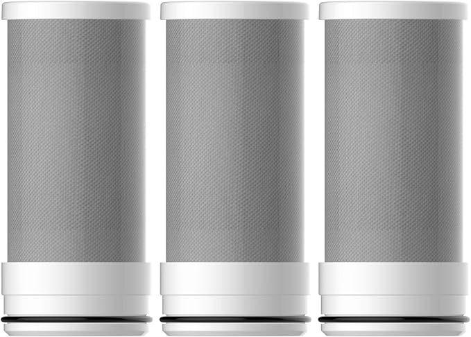 Amazon Basics Faucet Water Filter Replacement, NSF Certified, Reduces Chlorine, Lead, Fluoride, Heavy Metal, Bad Taste and Odor, 3-Pack