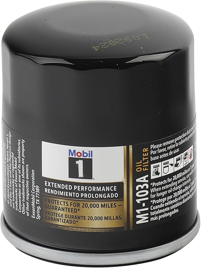 Mobil 1 Extended Performance Oil Filter, M1-103A | Synthetic Blend, High Efficiency 20,000 Mile Protection | 2 Pack