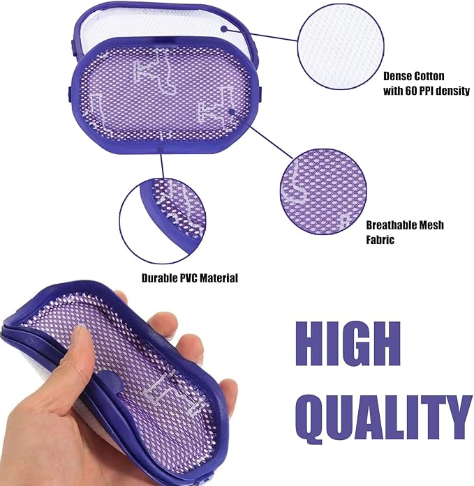 2 Pcs Filter for Dyson DC30/DC31/DC34/DC35/DC44/DC45/DC43H Digital Slim,DC56 Washable Pre-Filter Replacement Compatible with Dyson Vacuum Cleaners,Replaces Pre-Filter Part #917066-02