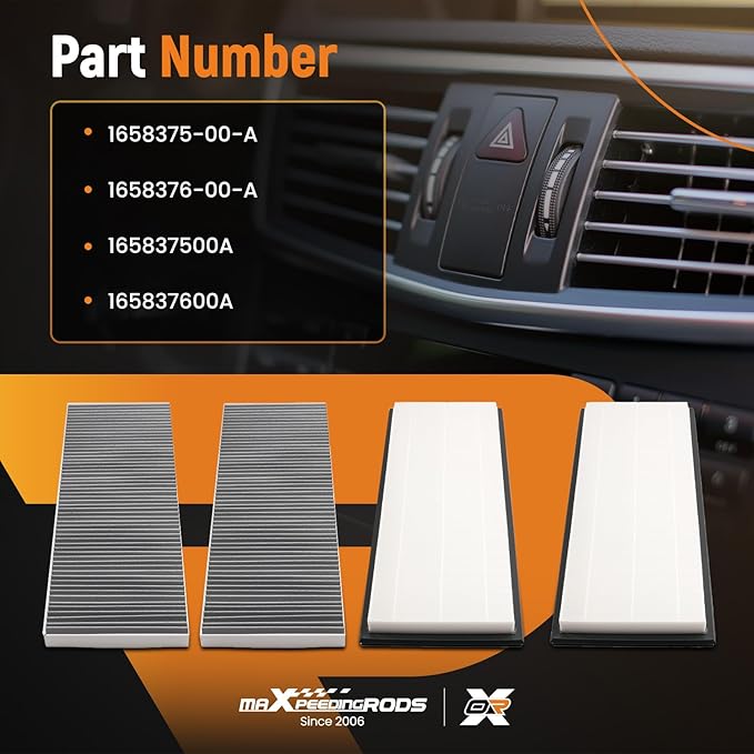 maXpeedingrods 4PCS 1658375-00-A 1658376-00-A Engine Air Filter and Cabin Air Filter Kit for Tesla Model Y 2020 2021 2022 2023 2024