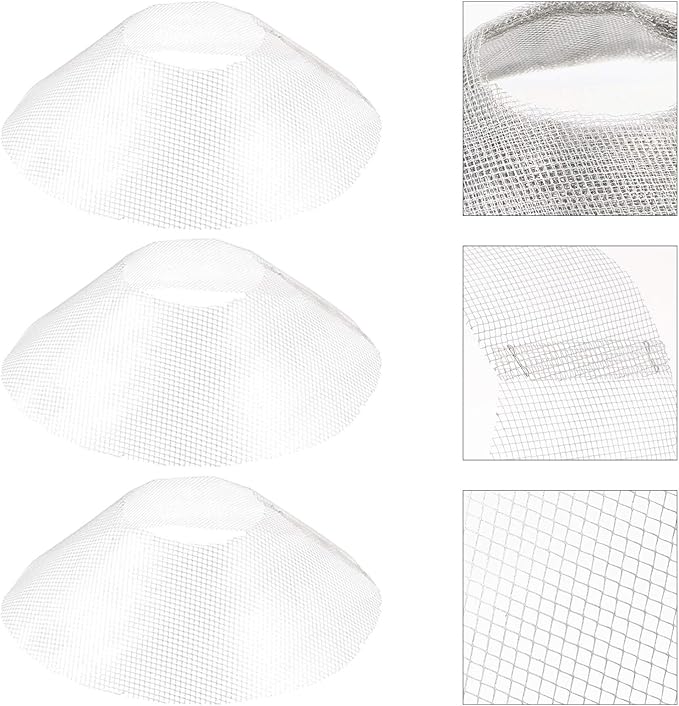 DOITOOL Round Range Hood Grease Filter - 10 Pcs Mesh Stove Hood Oil Catcher Oil Nets Kitchen Filter Net Accessories - 8.3 inch