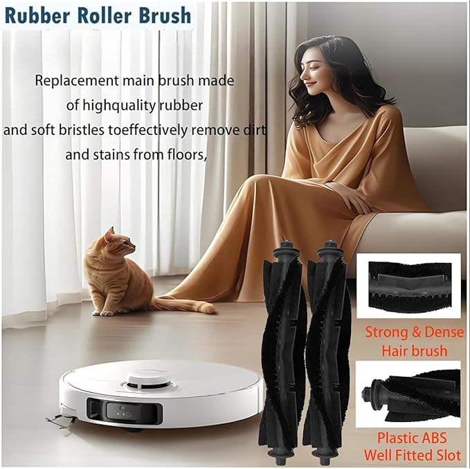 Q10 Pro Replacement Accessories Kit For Airzeen Q10 Pro Robot Vacuum Cleaner ，parts Include 1 Main Brushes 4 Side Brushes 2 Mop Pads 3 Filters 3 Dust Bags Attachments