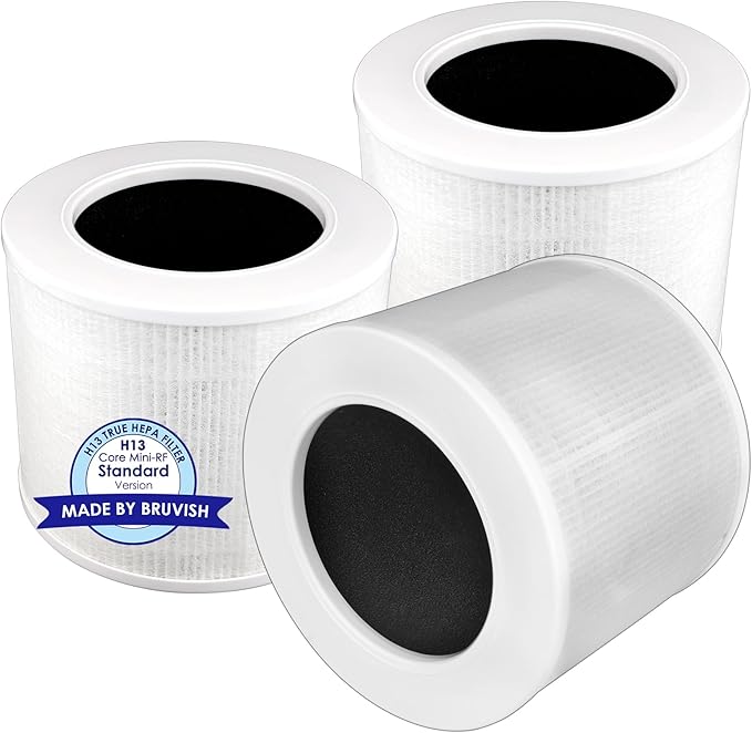 3 Pack Core Mini Replacement HEPA Filters for LEVOIT Core Mini Air Purifier, CoreMini H13 True Filter, 3-in-1 Filter, Activated Carbon Filters, Compared to Part # Core Mini-RF