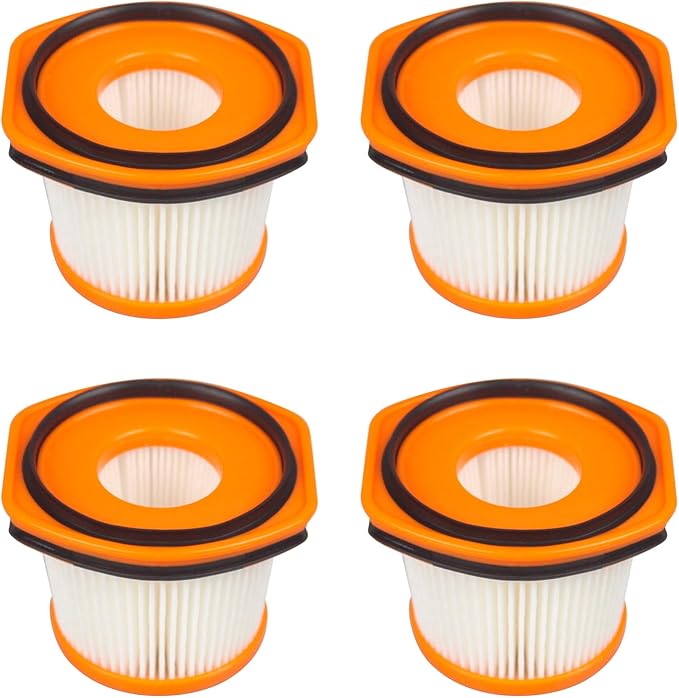 (4 Pack) WS642 Filter Replacement Vacuum Filter for Shark Wandvac System WS630 WS620 WS642 WS632 WS632BLBRN WS632GDBRN Replace to Part # XFFWV360