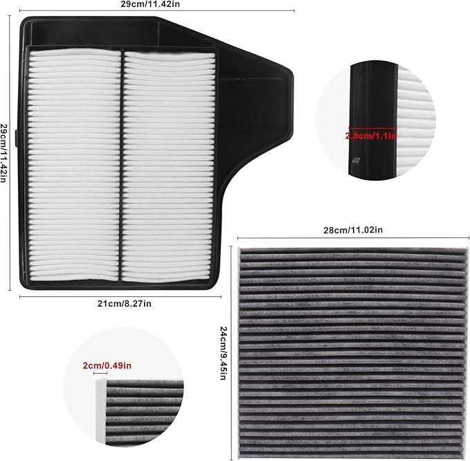 Comb Engine Cabin Air Filter for Nissan Altima 2.5L L4 2018 2017 2016 2015 2014 2013