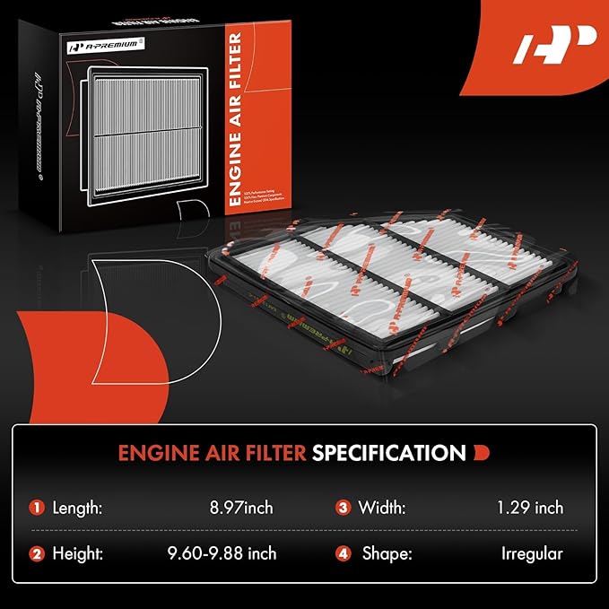 A-Premium Front Engine Air Filter Compatible with Nissan Altima 2019 2020 2021 2022 2023 2.5L, Replace# 16546-6CA0A