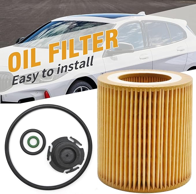 3PCS 11427640862 Oil Filter Element, Replacement for BMW F20 F21 F30 F31 228i 328i 320i 428i 528i X1 X4 Z6, Replaces HU816Z 11427953125 11428683204 11427566327