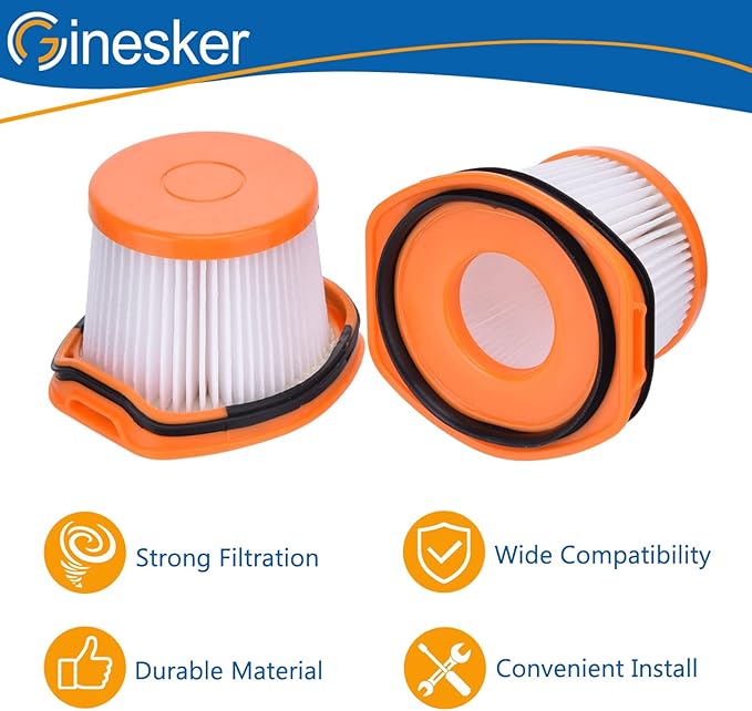 4 Pack Replacement Vacuum Filter for Shark Wandvac System WS620 WS630 WS632 WS642 WS632BLBRN WS632GDBRN WS632GNBRN WS632PKBRN WS632RGBRN, Replace to Part # XFFWV360