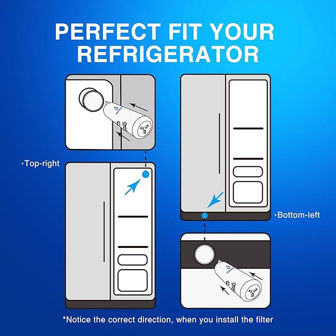 9081 Water Filter Replacement for Kenmore, 46-9081, 46-9930, P4RFWB, P8RFWB2L, Compatible with Whirlpool, Everydrop Filter 1, W10295370a, WHR1RXD1, 2 PACK