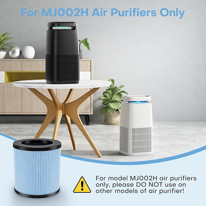 POMORON OFFICIAL MJ002H Replacement Filter, 4-Stage Filtration, High Efficiency HEPA Filter, Activated Carbon, Multi-Layer Filter, FOR MODEL MJ002H Air Purifier, MJ002H-RF(1 Pack)
