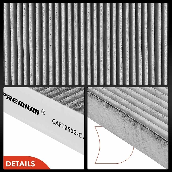 A-Premium Cabin Air Filter with Activated Carbon Compatible with Nissan Altima 2019-2023 & Infiniti QX60 2022-2023, QX50 2019-2023, QX55 2022-2023, Replace# 272776CA1A, 272775NA1A
