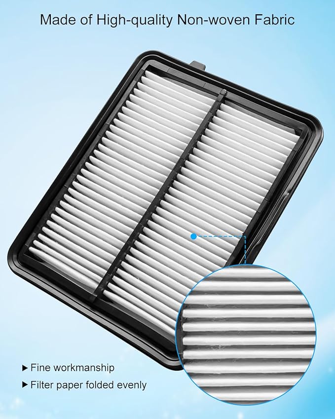 Car Engine Filter Fit for Nissan Kicks 1.6L(2018-2023) Versa 1.6L(2020-2023), Replace 16546-5RB1A CA12315 PA10424 PA99371 A21438 AF1438 AF10035 042-1922 33-5087
