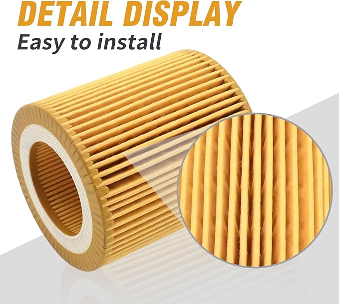 3PCS 11427640862 Oil Filter Element, Replacement for BMW F20 F21 F30 F31 228i 328i 320i 428i 528i X1 X4 Z6, Replaces HU816Z 11427953125 11428683204 11427566327