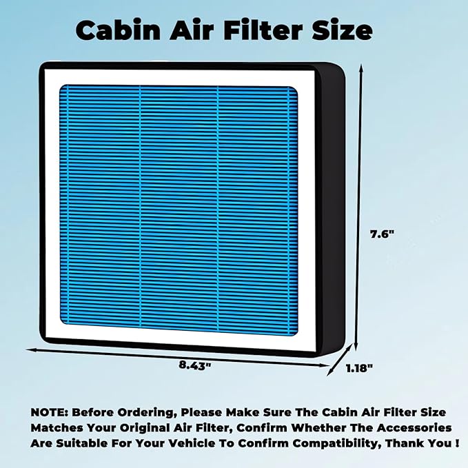 CP285 Cabin Air Filter With Activated Carbon For Toyota 4Runner Highlander Tundra & Lexus ES350 RX350 RX450H GX460,Avalon Camry Corolla Prius RAV4 Yaris Sienna Venza 2014-2020