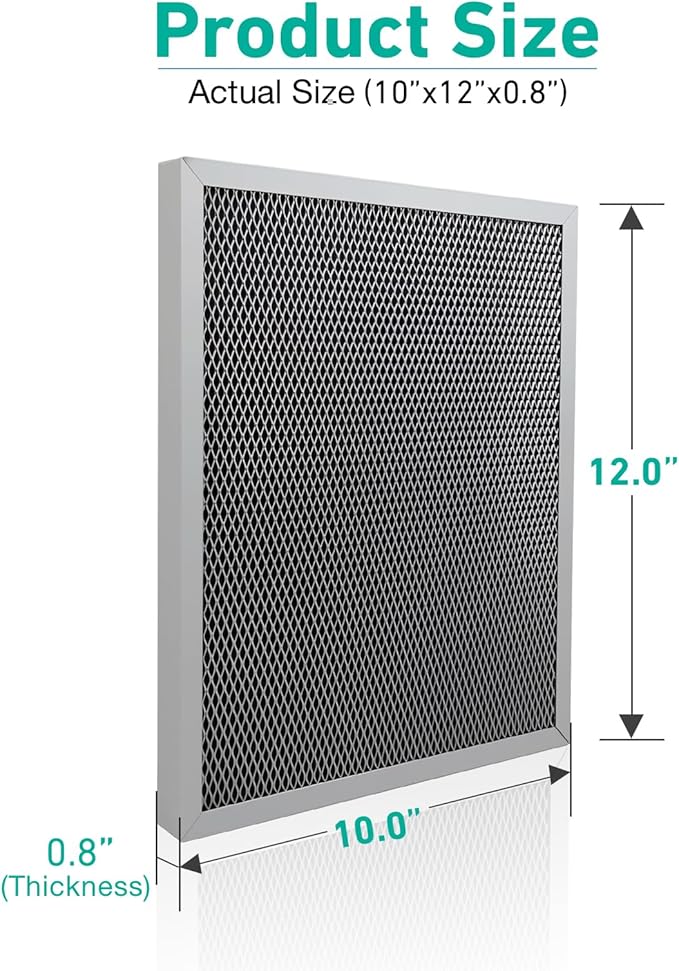 2 Pack 5443 MERV 8 Dehumidifier Filter 10″x12″x1″Compatible with AprilAire 1830 1850 and 1852 Whole-House Dehumidifiers and 8191 and 8192 Ventilators
