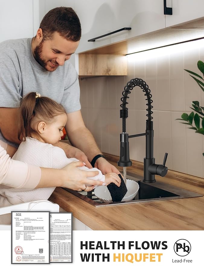 Kitchen Faucet with Pull Down Sprayer, High Arc Single Handle Kitchen Sink Faucet for Pot Filler, Single Hole Single Handle Stainless Steel Bar Sink Faucets