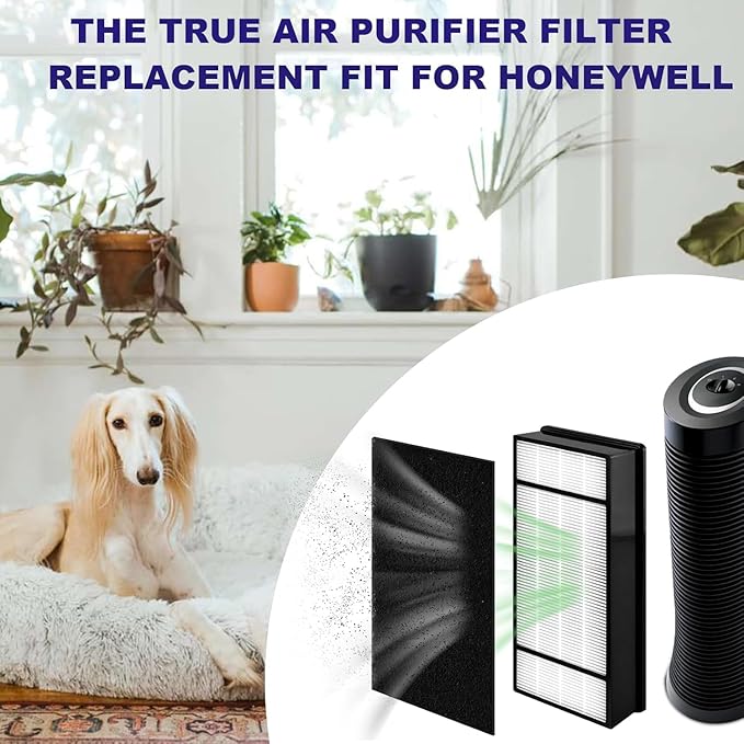 2 Pack Air Filters,True Air Replacement Filters H Compatible with Honeywell HRF-H1 HRF-H2 Fits Model HPA050, HPA150, HPA060, HPA160, HHT055, HHT155