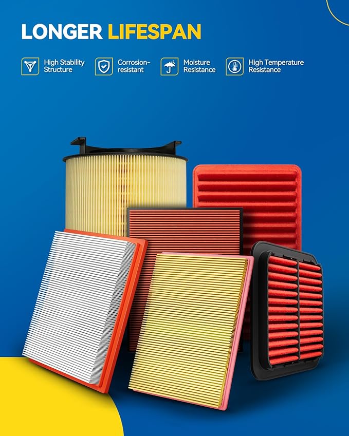 PHILTOP Engine Air Filter, Compatible with CA12268 Audi Q5 2018-2025, A4 Quattro 2017-2025, A5 Sportback, SQ5, A5 Quattro, Q5 PHEV, S5 Sportback, A4, Q5 Sportback, A4 allroad, S5, S4, SQ5 Sportback