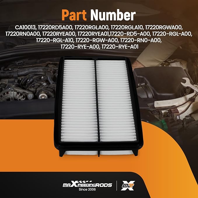 maXpeedingrods CA10013 Engine Air Filter Replacement for Honda Pilot (2009-2015), Odyssey (2005-2010), Acura MDX (2007-2009)