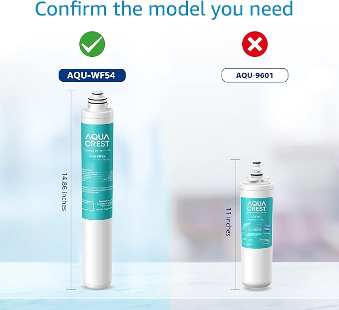 AQUACREST 9001 Under Sink Water Filter, Replacement for Moen 9001 PureTouch, AquaSuite Microtech 9000. Pack of 3, Model No.WF54