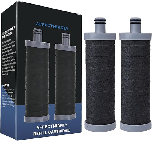Carbon Shower filter cartridge 2PCS Compatible with aquayouth Shower Filter System,Reduces chlorine, heavy metals, and other impurities to help alleviate dry skin and dry hair