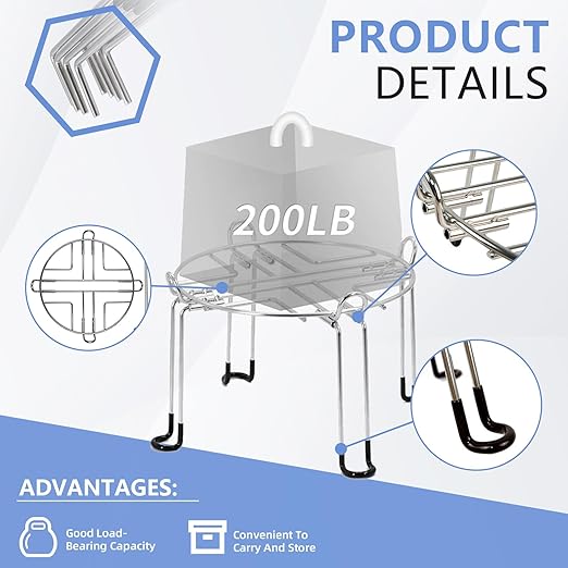 Water Filter Stand 6" Tall by 9" Wide Compatible with Berkey Big, Royal and Travel System, Countertop Stainless Steel Stand for Most Medium Gravity Fed Water Coolers