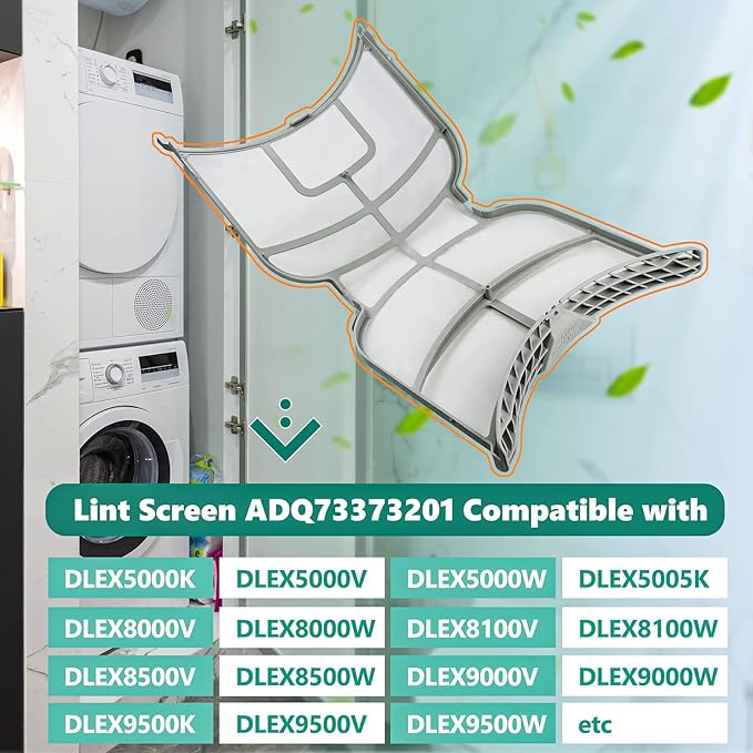 ADQ73373201 Lint Filter Assembly for LG Dryers (Gray) Ken-More, Dryer Lint Filter Screen Compatible with DLEX5000K DLEX5000V DLEX5000W etc. (See More Models in Details)