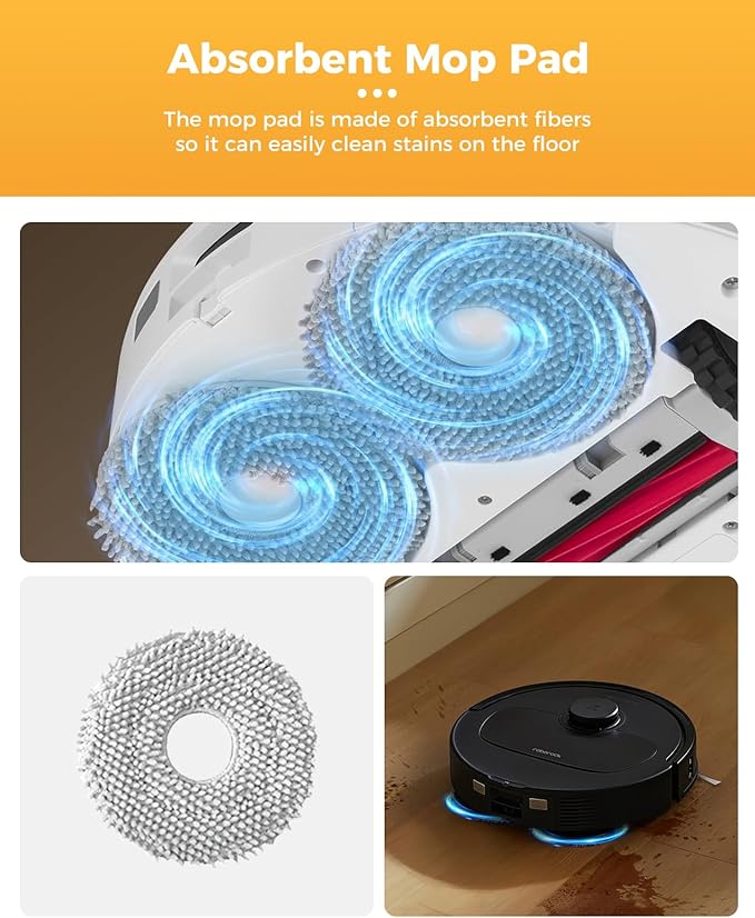 Yivy 29PCS QV35A Accessories for Roborock QV 35A/QV 35S/QR 598/QR 798 Robot Vacuum,QV 35A Replacement :2 Main Brushes 6 Dust Bags 4 HEPA Filters 6 Side Brushes 8 Mop Pads