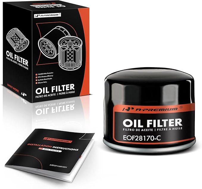 A-Premium 10K Miles Protection Spin On Oil Filter Compatible with BMW Series I01 i3 2014-2021, i3s 2018-2021, Replace# 11427673541, 1651087J00