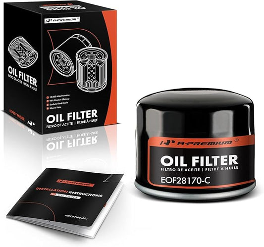 A-Premium 10K Miles Protection Spin On Oil Filter Compatible with BMW Series I01 i3 2014-2021, i3s 2018-2021, Replace# 11427673541, 1651087J00