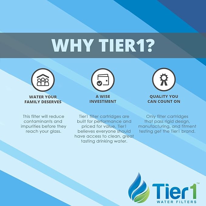 Tier1 Replacement for GXRTDR Under Sink water filter for GE SmartWater Twist and Lock In-Line Water Filter 2 Pack