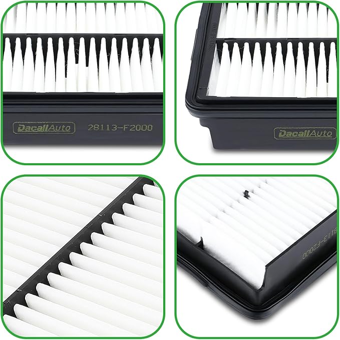 Engine & Cabin Air Filter Set for Hyundai KONA (2018-2023), VELOSTER (2019-2021); for Kia SOUL (2020-2024). Replace 28113-F2000, 97133-D3000