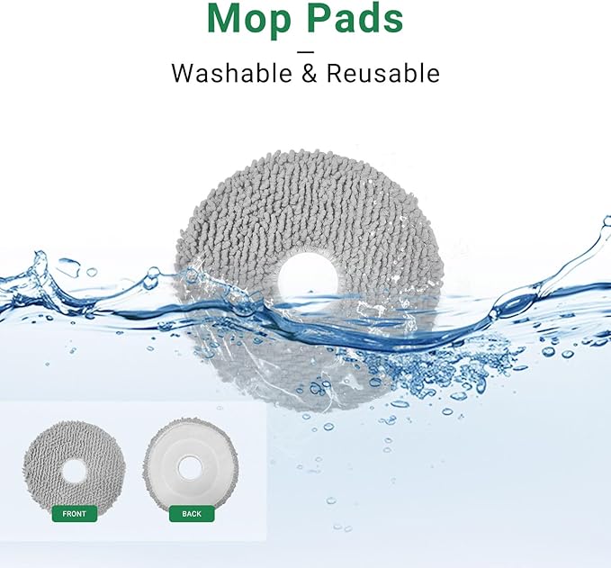 Replacement Parts for iRobot Roomba Plus 405/505 Combo Robot Vacuum and Mop 28-Pack Accessories Kit:2 Main Brushes,6 Dust Bags,6 Filters,6 Mop Pads,6 Side Brushes,1 Cleaning Brush