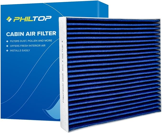 PHILTOP Premium Cabin Air Filter w/Dual Activated Carbon, Compatible with CF10285 Toyota RAV4, Camry, Corolla, Highlander, Prius, Sienna, 4Runner, Tundra, Yaris, Avalon, Prius V, Venza, Prius C