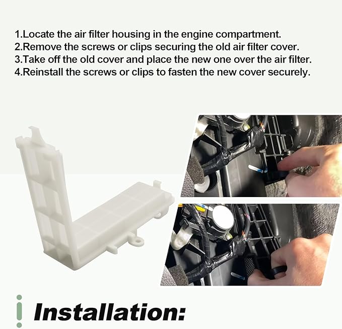 Air Filter Cover Compatible with 2014-2020 Nissan Rogue 2017-2022 Sport Replace 272B2-DF30A 272B2-4BU0A