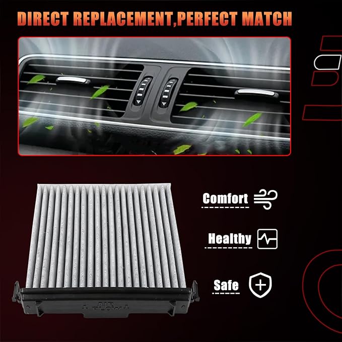 Cabin Air Filter & Filter Access Door, Air Conditioning Filter Compatible With Chrysler Dodge Vehicle 200, Ram 1500 2500 3500 2011-2019 Replaces# 68406048AA 68052292AA 68318365AA 5058693AA