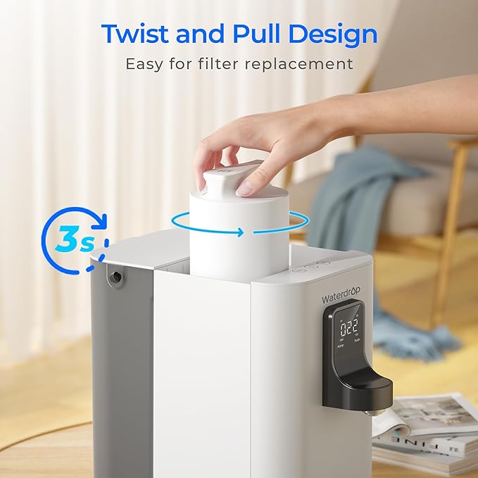 Waterdrop K19RF Filter, Replacement for K19-S and K19-H Countertop Reverse Osmosis System, 12-month Lifetime