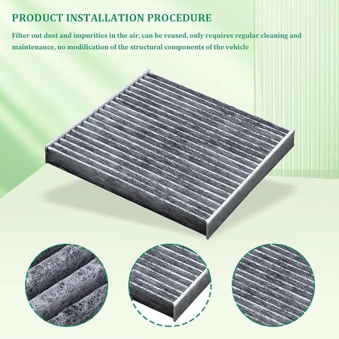Cabin Air Filter with Activated Carbon, CP285 CF10285 Engine Air Filter, Automotive interior Accessories AC & Heater Cabin Filter Replacement for Subaru, Scion, Land Rover