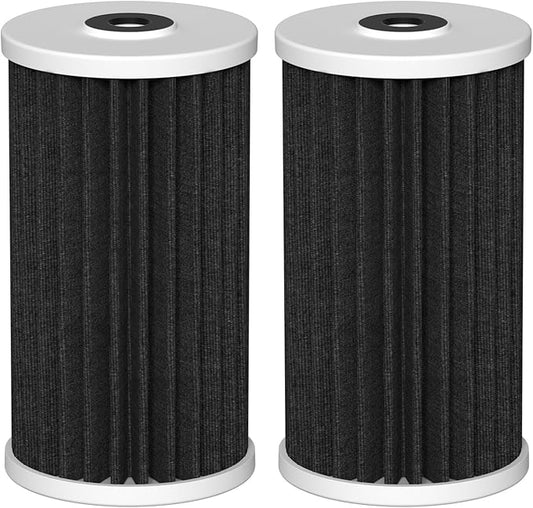 4.5"x10" 5 Micron Carbon Sediment Water Filter Replacement Cartridge Compatible with AO Smith, Whirlpool, Omni, Culligan Whole House Filtration Systems - AO-WH-PREL-RCP, 2 Pack