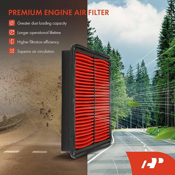 A-Premium Pre-oiled Engine Air Filter Compatible with Hyundai Sonata 2011-2015, Santa Fe 2010-2012, Azera 2012-2017 & Kia Optima 2011-2016, Sorento 2011-2013, Cadenza 2014-2016