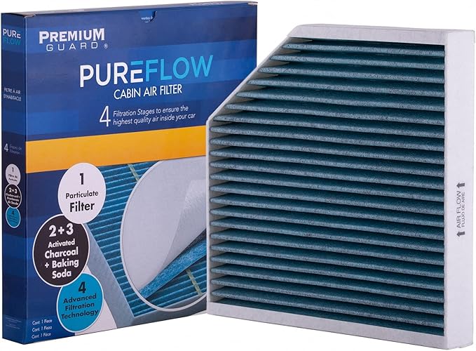 PureFlow Cabin Air Filter PC4439X | Fits 2012-2018 Audi A6 Quattro, A7 Quattro, 2012-2022 A6, 2012-2018 A8 Quattro, 2013-2018 S6, S7, 2014-2018 RS7, 2013-2018 S8