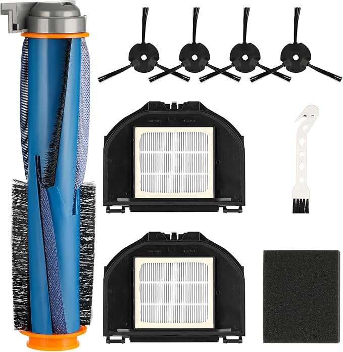 Vacuum Replacement Parts Compatible With Shark RV2310AE AV2310AE RV2310AE RV2320S UR2350AE RV2300S Matrix Robot Vacuum Cleaner, 1 Brush, 2 HEPA Filter, 4 Side Brush, 1 Sponge Filter(Not For RV2310)