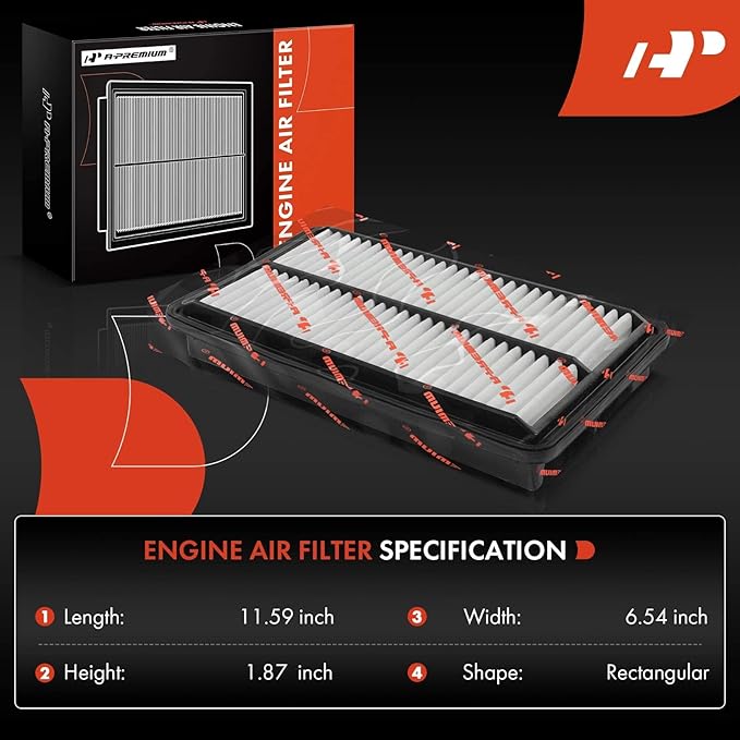 A-Premium 2-PC Engine & Cabin Air Filter with Activated Carbon Compatible with Honda Pilot 2016-2022, Passport 2019-2022, Ridgeline 2017-2022 & Acura MDX 2016-2020 3.5L, MDX 2017-2020 3.0L
