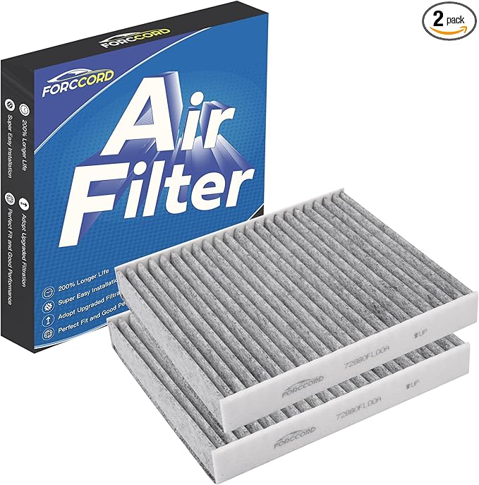 2 Pack HEPA Cabin Air Filter Fits for 2022-2026 Tundra, 2018-2026 Lexus LS500h, 2023-2026 Sequoia, 2024-2026 Tacoma Activated Carbon Cabin Filter Replacement 87139-50110 Car Accessories