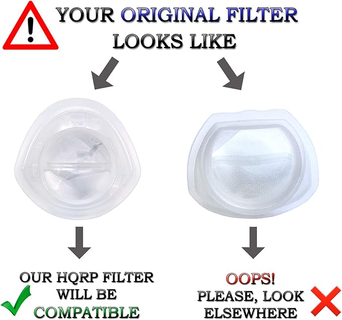 HQRP 10-pack Filter compatible with Black+Decker HNV115B, HNV115J, HNV215B, HNV220B series Hand Vac Vacuum Cleaners, EVF100 Replacement