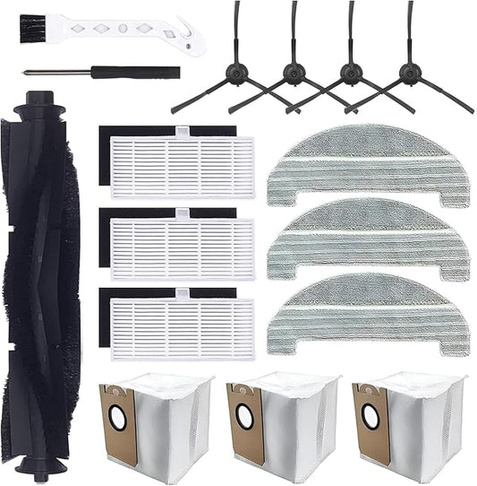iHRV6-BLK Accessories Kit Replacement for iHome AutoVac Nova Self Empty iHRV6-BLK/Ultenic T10 Elite Robot Vacuum Cleaner, 16 Pack