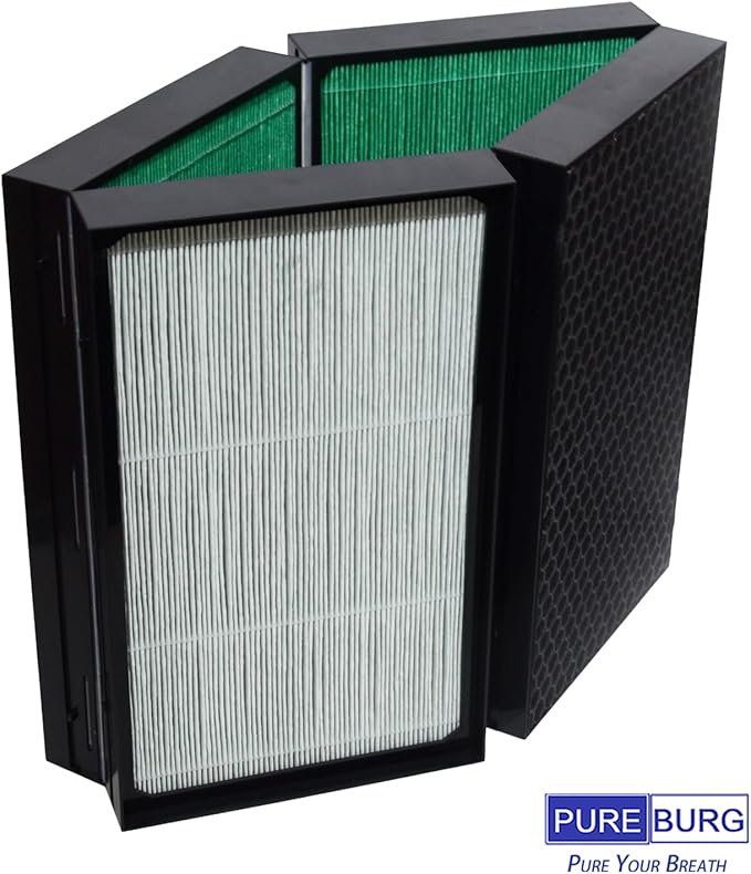 PUREBURG Replacement Filter Compatible with Coway Noble Air Purifier AP-2021A, H13 HEPA & Customized Pre-Filters (2 Set)